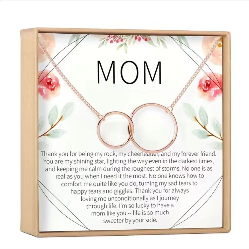Gorgeous Mom Necklace, Mother’s Day or Grandma Gift with Yellow Box + Card​